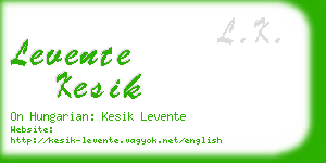 levente kesik business card